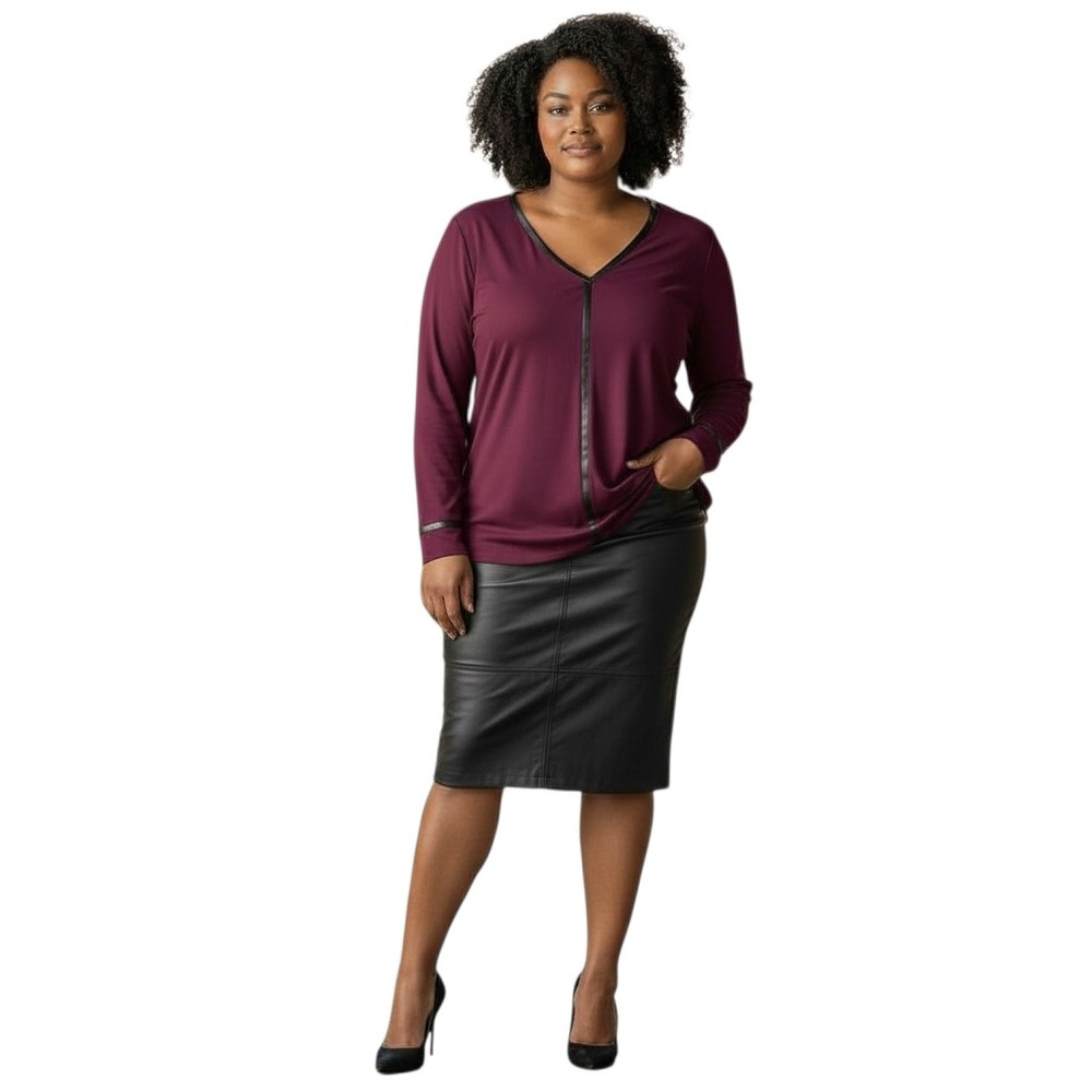 Sympli of Canada Long Sleeve Pop Over Blouse Top